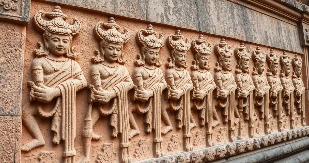 ចម្លាក់អប្សរានៅប្រាសាទអង្គរវត្តបង្ហាញសម្លៀកបំពាក់ប្រពៃណីខ្មែរសម័យអង្គរ