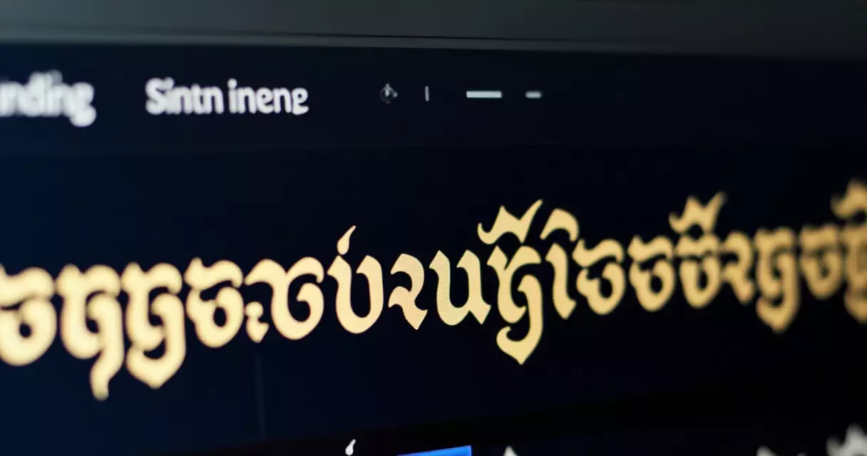អក្សរខ្មែរបង្ហាញដោយពុម្ពអក្សរ Chuon Nath នៅលើអេក្រង់កុំព្យូទ័រ