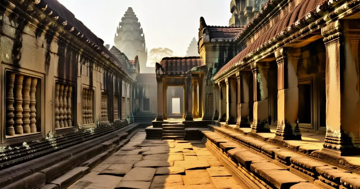 ផ្លូវដើរក្នុងប្រាសាទអង្គរ ស្ងប់ស្ងាត់ ២០២៦