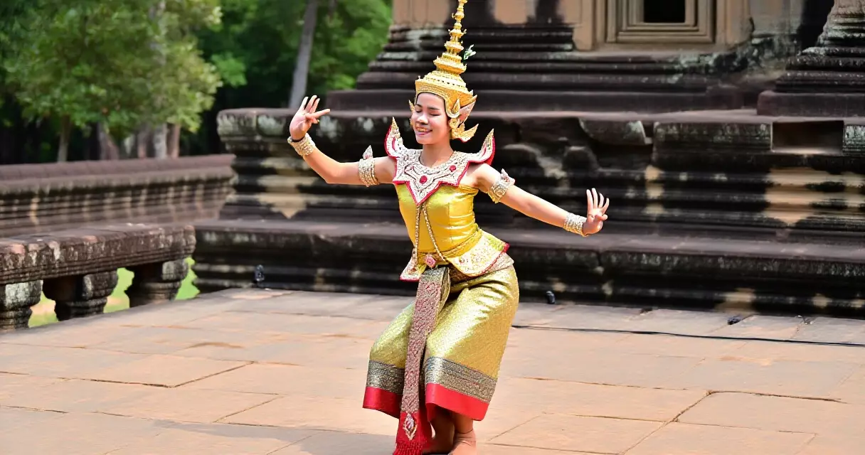 តារានាដ្ឋខ្មែរបុរាណ នៅលើឆាកថ្មមួយ ក្នុងពន្លឺថ្ងៃ