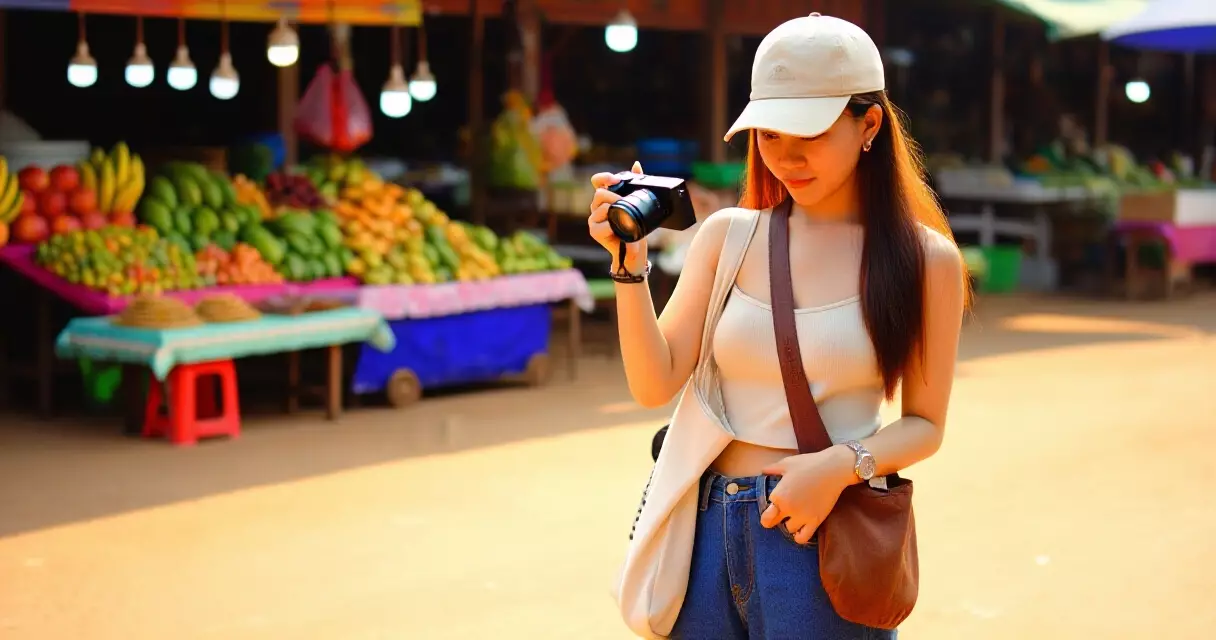 content creator ខ្មែរ ២០២៦ ថតវីដេអូ vlog នៅផ្សារទំនើប